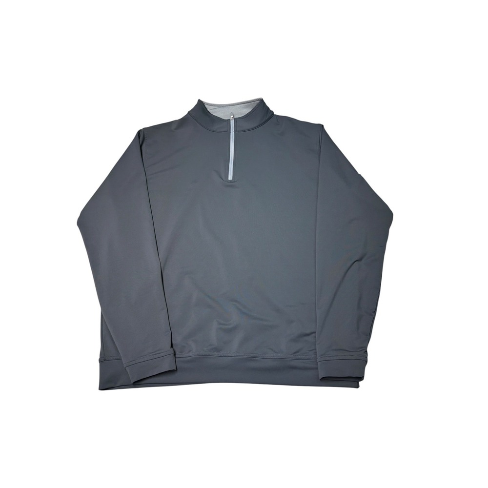 Peter Millar Crown Sport Mens Large Iron Gray Quarter Zip Pullover MEOEK40